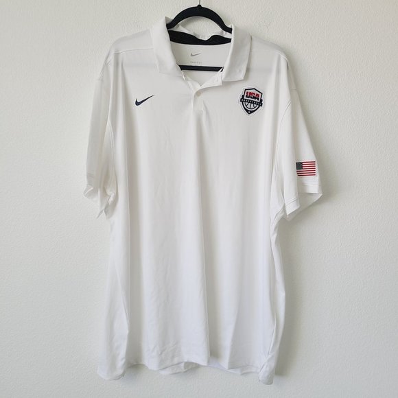 NEW Nike Dri-Fit Team USA Basketball Polo Shirt CT1899-100 Size